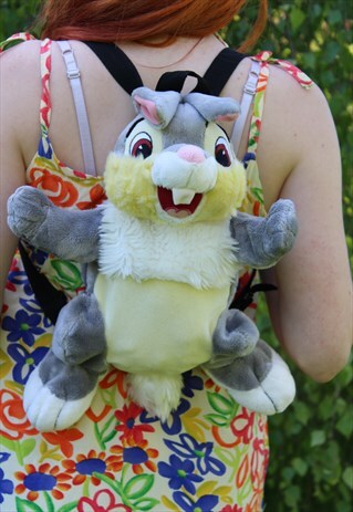 VINTAGE 90S DISNEY THUMPER RABBIT SOFT TOY FESTIVAL BACKPACK
