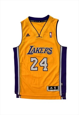 Adidas basketball jersey Lakers Kobe Bryant yellow purple