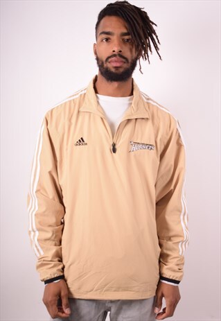 ADIDAS MENS VINTAGE ES HORNETS TRACKSUIT TOP LARGE 90S
