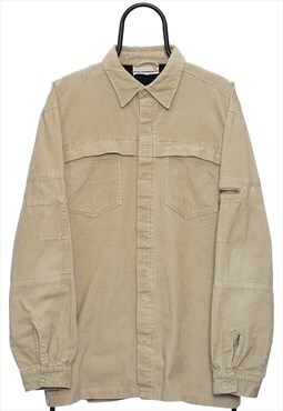 Vintage Go Southern Beige Corduroy Shirt Jacket Mens