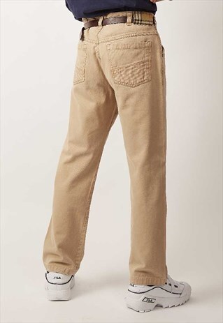 RARE VINTAGE BEIGE STRAIGHT LEG BURBERRY JEANS