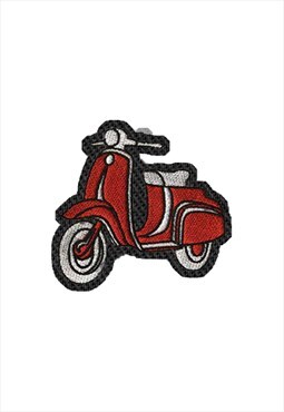 Embroidered Scooter iron on patch / sew on patches