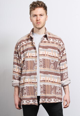 VINTAGE AZTEC PATTERNED SHIRT