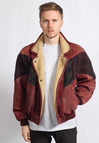 VINTAGE AZTEC FLEECE LINED FESTIVAL JACKET