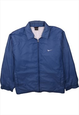 Vintage 90's Nike Windbreaker Swoosh Full Zip Up Blue XLarge