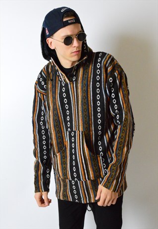 VINTAGE 80S STRIPED BAJA HOODIE