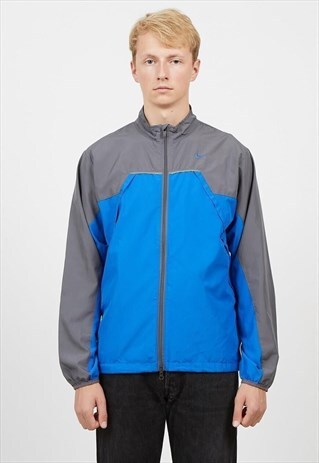 VINTAGE BLUE GREY NIKE ZIP TRACK JACKET