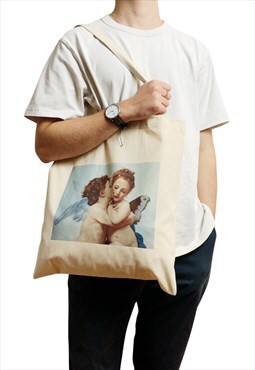 Angel First Kiss Tote Bag by William-Adolphe Bouguereau