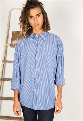 LAST UNIT SALE / VINTAGE 80S TOMMY HILFIGER SHIRT / S3361