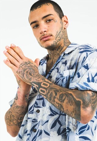 VINTAGE 80S HAWAIIAN SHORT SLEEVE SHIRT / S5134