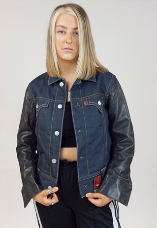 VINTAGE 90'S LEVI'S RED DARK DENIM WESTERN JACKET