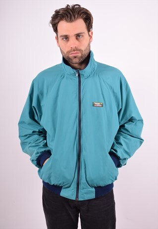 L.L.BEAN MENS VINTAGE BOMBER JACKET XL BLUE 90'S