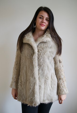 VINTAGE FAUX FUR COAT