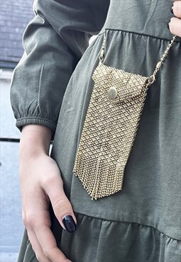 Gold Small Chainmail Bag
