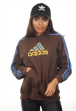 VINTAGE ADIDAS BIG LOGO HOODIE SWEATSHIRT