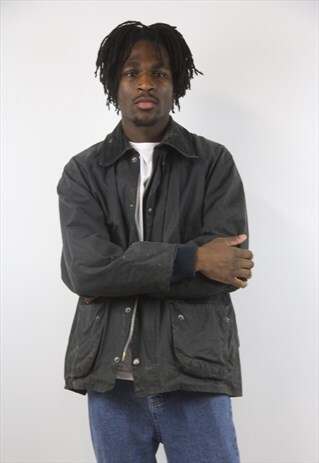 VINTAGE BARBOUR BEDALE NAVY WAX JACKET