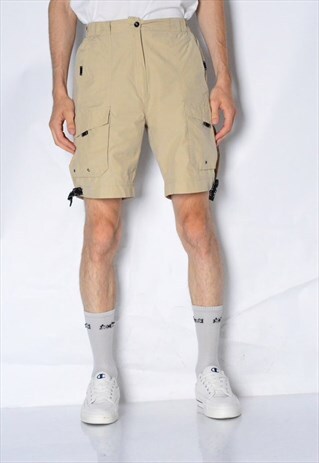 VINTAGE 90S UNISEX BEIGE CARGO SHORTS