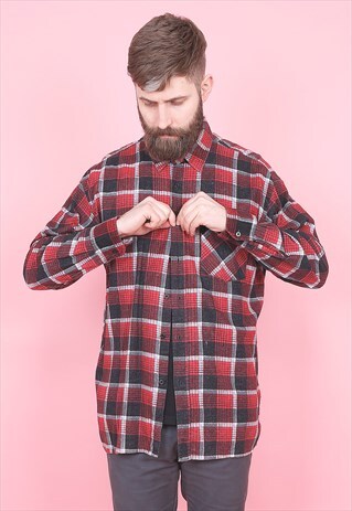VINTAGE RED FLANNEL SHIRT /R10289