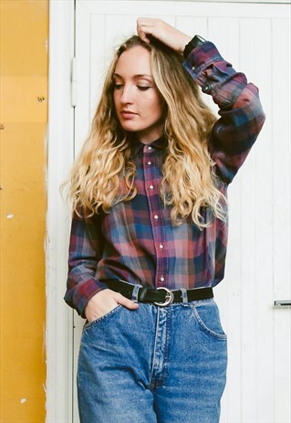 VINTAGE 90S PLAID FLANNEL SHIRT