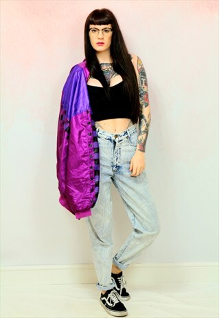 1980S VINTAGE HIGH WAIST LIGHT ACID WASH MOM JEANS