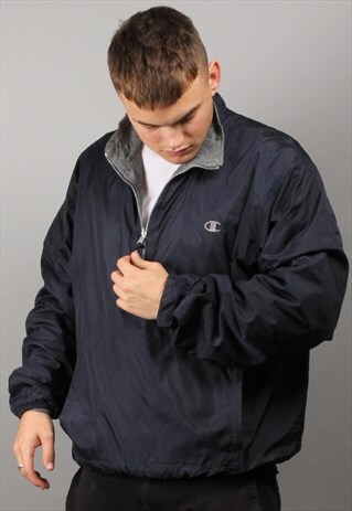VINTAGE CHAMPION 1/4 ZIP WINDBREAKER
