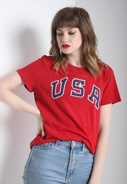 Vintage Ralph Lauren USA T-shirt Red