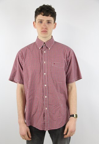 VINTAGE TOMMY HILFIGER RED CHECK SHIRT