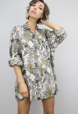 VINTAGE 80S/90S OVERSIZED PATTERNED SHIRT