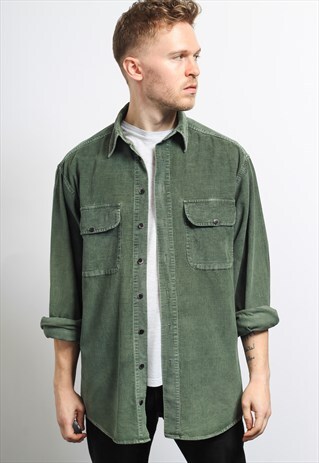 VINTAGE CORDUROY SHIRT GREEN