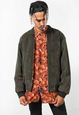 VINTAGE BOMBER SUEDE JACKET / S160