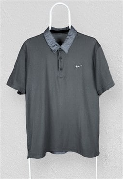 Nike Golf Polo Shirt Grey  Performance Dri--Fit Mens Large