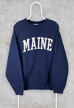 Vintage American Maine Blue Sweatshirt XL