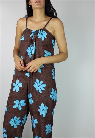 VINTAGE JUMPSUIT IN FLORAL PATTERN