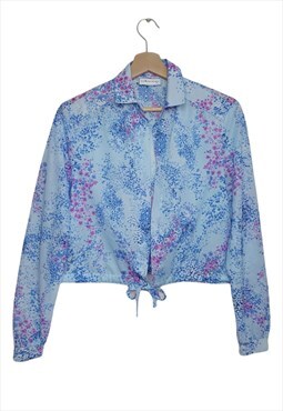 Hardob 1980's vintage floral seethrough blouse/top