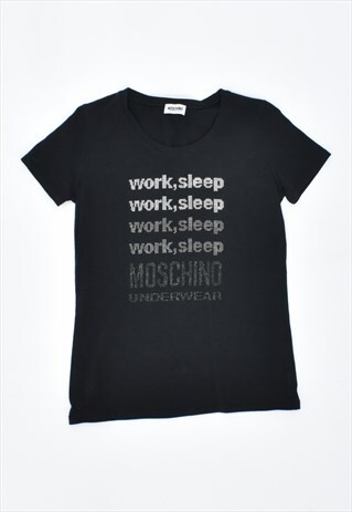 VINTAGE 90'S MOSCHINO T-SHIRT TOP BLACK