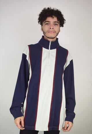 VINTAGE 90'S 1/4 ZIP TOMMY HILFIGER SWEATSHIRT
