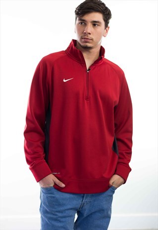 VINTAGE NIKE LOGO 1/4 ZIP JACKET 90S XL 17.2