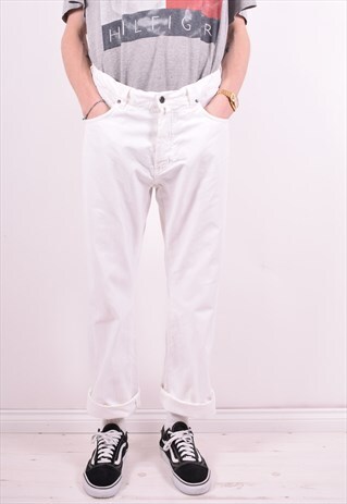 GANT MENS VINTAGE JEANS W36 L32 WHITE 90'S