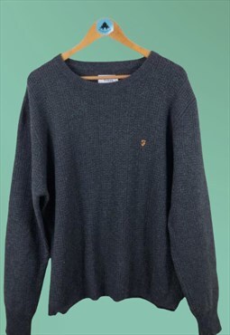 Vintage Grey Jumper Vintage Knitted Jumper Farah Jumper