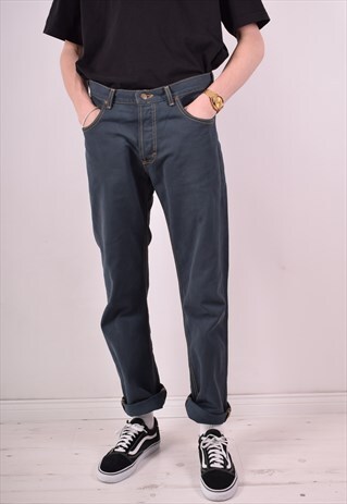 LEE MENS VINTAGE JEANS W34 L32 BLUE 90S