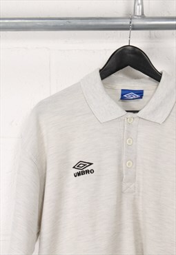 Vintage Umbro Polo Shirt in Off White Sports Top XL