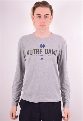 ADIDAS MENS VINTAGE NOTRE DAME TOP LONG SLEEVE MEDIUM 90S