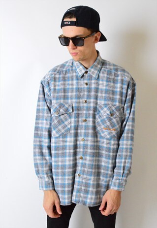 RIPCURL VINTAGE 90S CHECK LONG SLEEVE SHIRT