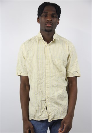 VINTAGE YSL YELLOW CHECK SHIRT