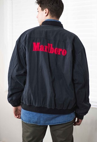VINTAGE MARLBORO BOMBER JACKET LOGO 90S XXL 29.8