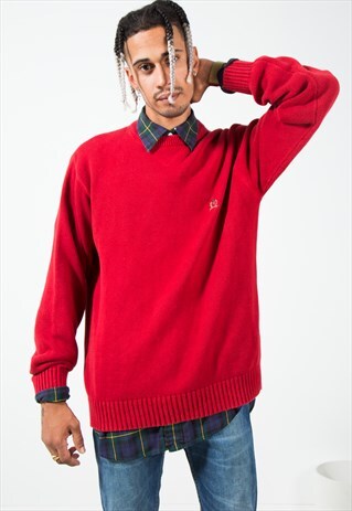 VINTAGE 80S TOMMY HILFIGER KNIT JUMPER / S309