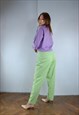 VINTAGE 80'S HIPPIE CASUAL BRIGHT SUMMER STRAIGHT TROUSERS