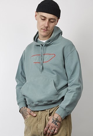 VINTAGE 90'S DIESEL TEAL HOODIE