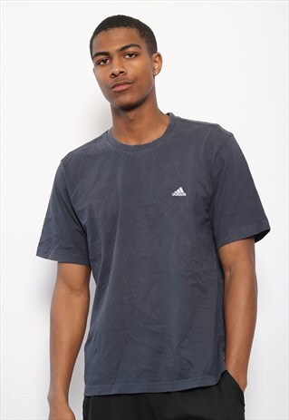 VINTAGE ADIDAS LOGO T-SHIRT BLUE