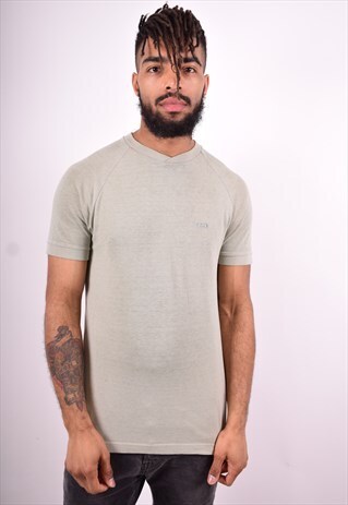 LEVI'S MENS VINTAGE T-SHIRT TOP MEDIUM KHAKI 90'S
